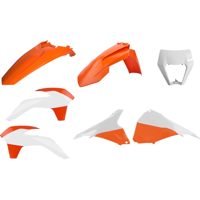 Polisport Restyled Body Kit - Orange/White - EXC/EXC-F 90878