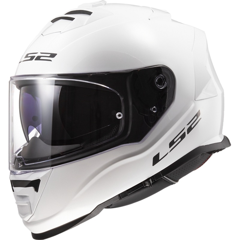 LS2 Assault Solid Gloss White Helmet w/Sunshield - Medium
