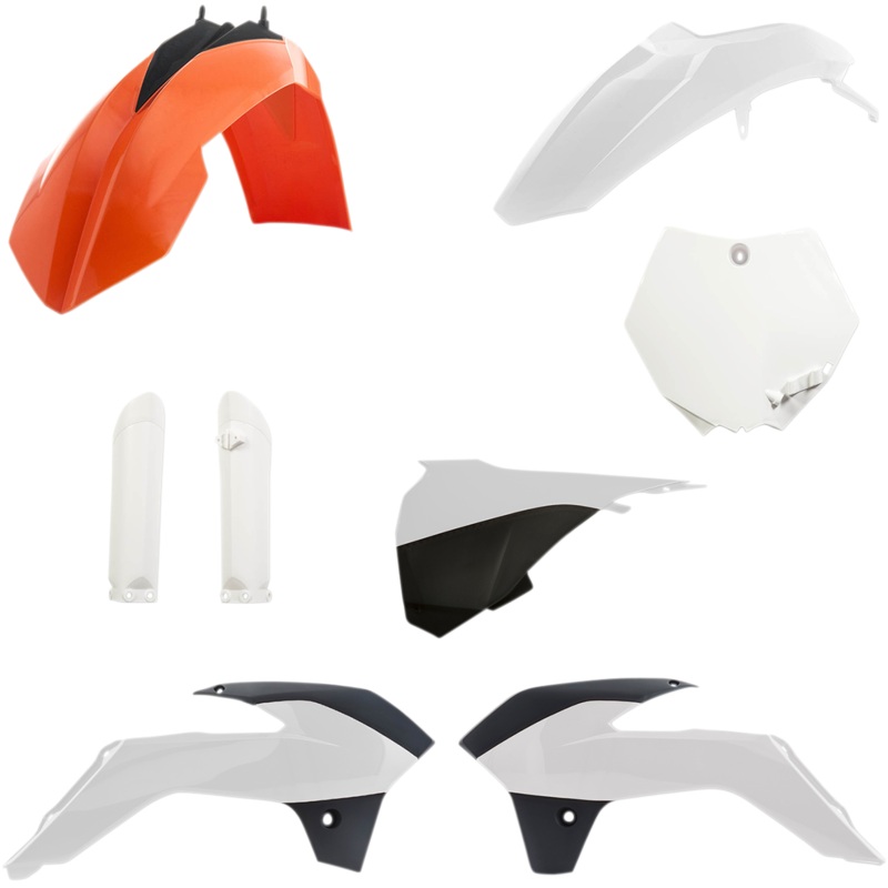 Acerbis Full Replacement Body Kit - OEM '17 Orange/White/Black 2314345569