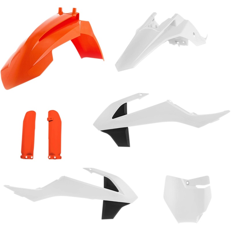Acerbis Full Replacement Body Kit - OEM '17 Orange/White/Black 2449605569