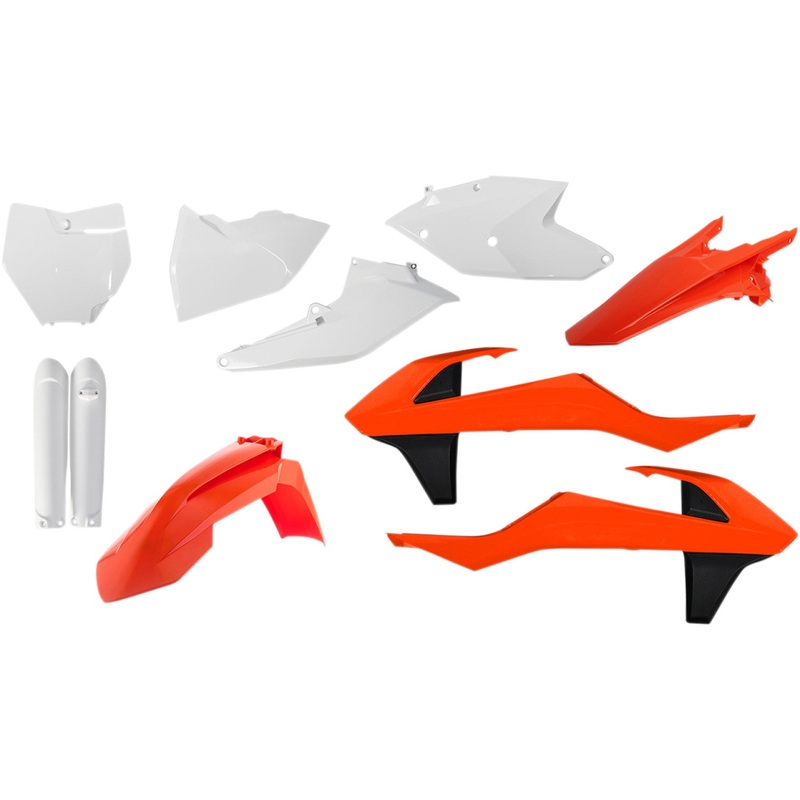 Acerbis Full Replacement Body Kit - OEM '18 Orange/White/Black 2421065909