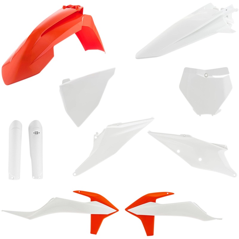 Acerbis Full Replacement Body Kit - OEM '19 Orange/White 2726496345