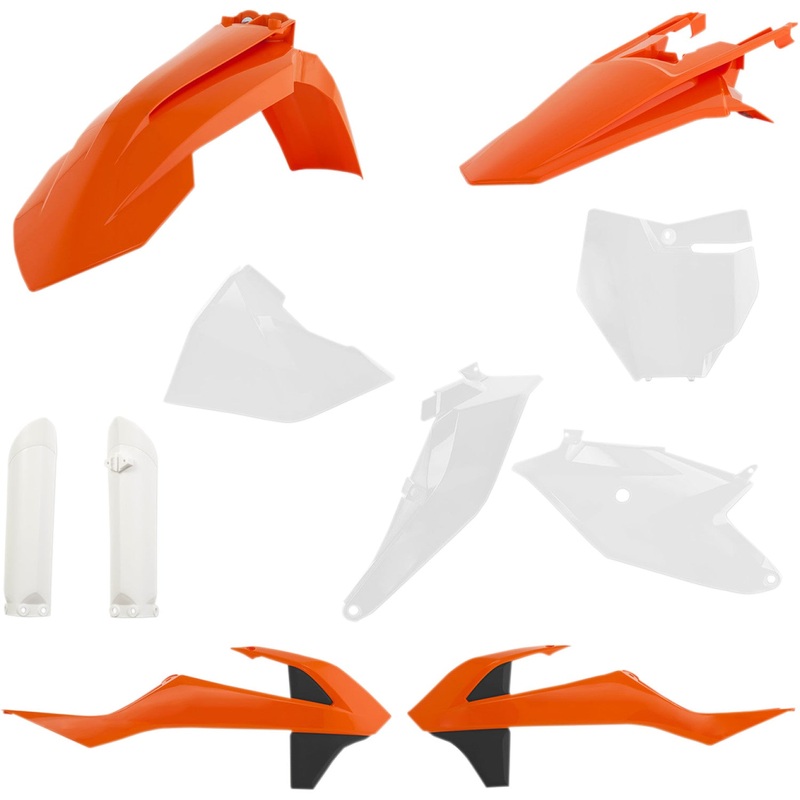 Acerbis Full Replacement Body Kit - OEM Orange/White/Black 2686026812